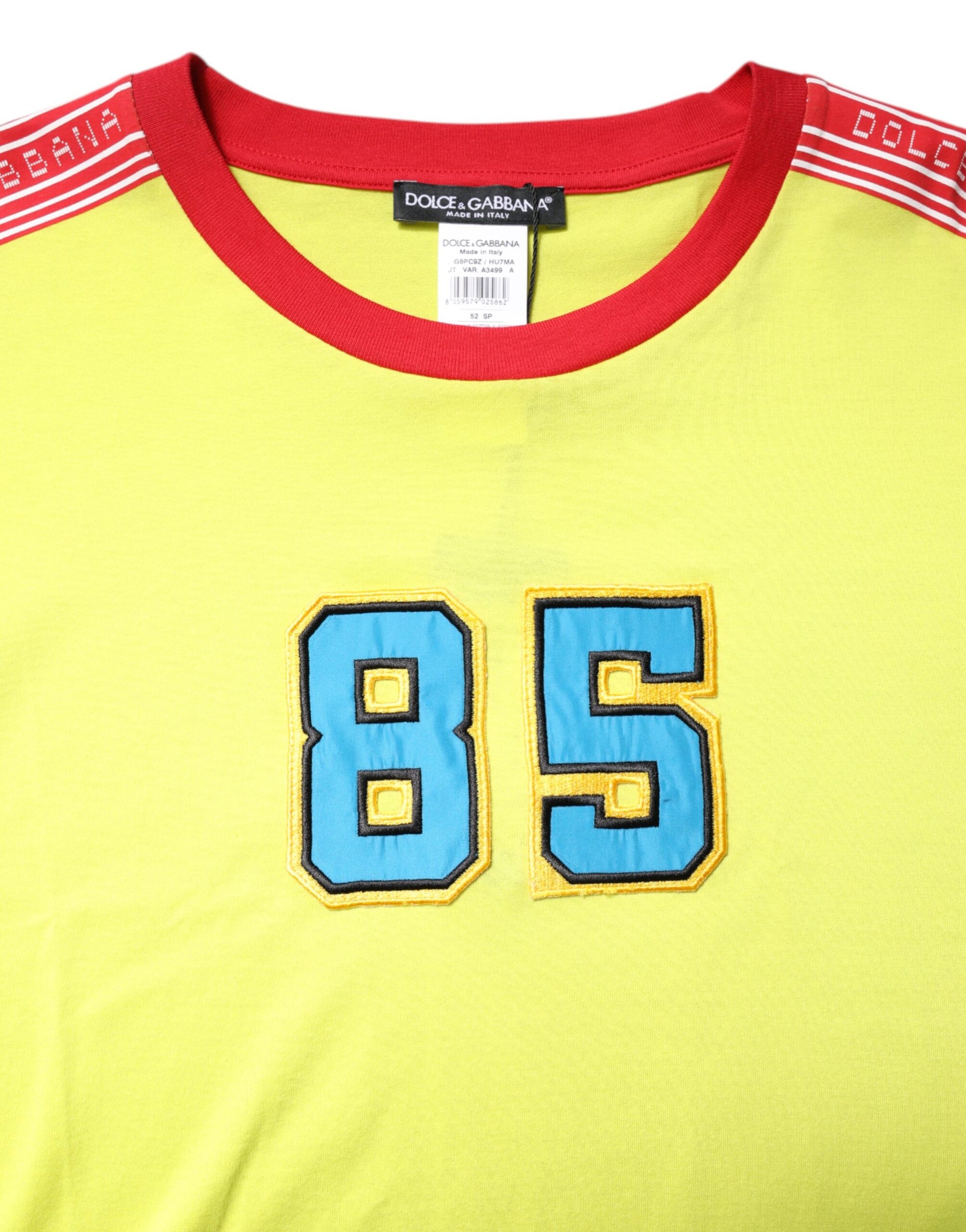 Yellow jersey with blue number 86