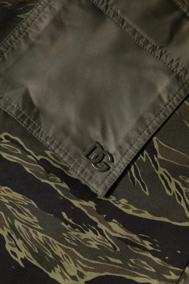 Camouflage fabric with a patch on it