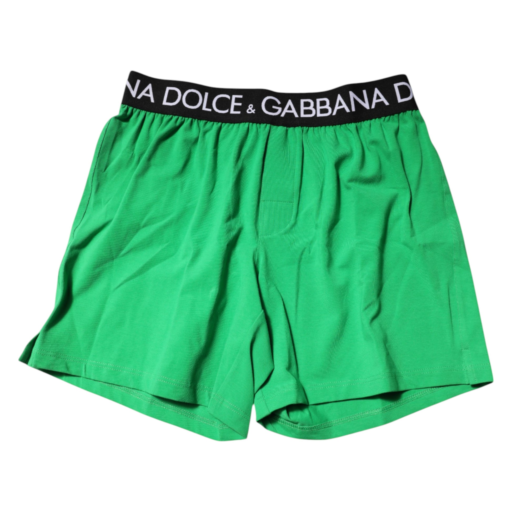 Green boxer shorts with black branding