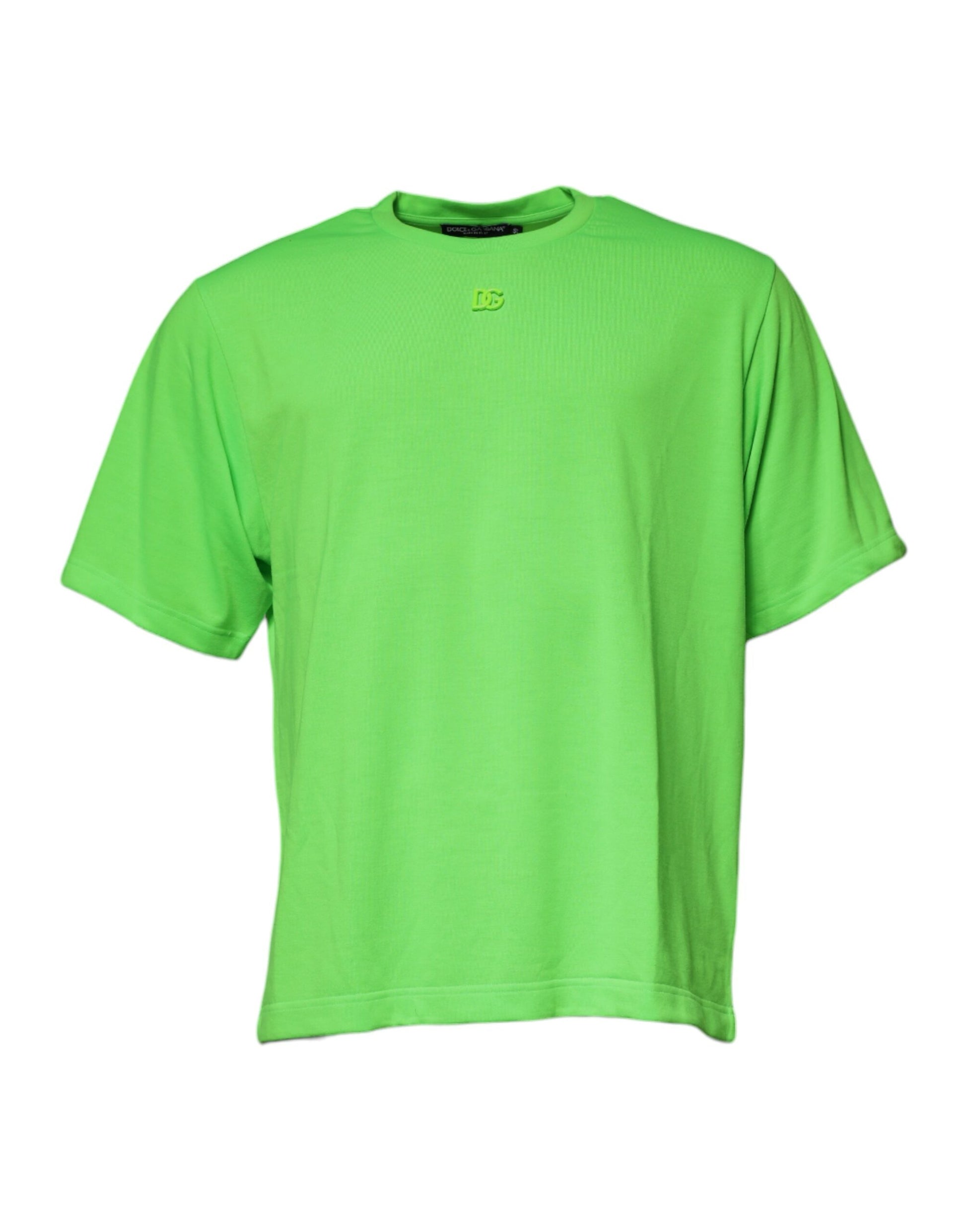 Green crew neck t-shirt with D&G logo on front