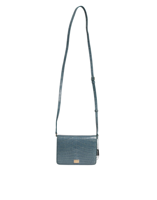 Blue crossbody bag with strap