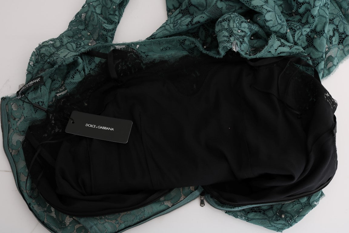 Black and green garment on white surface