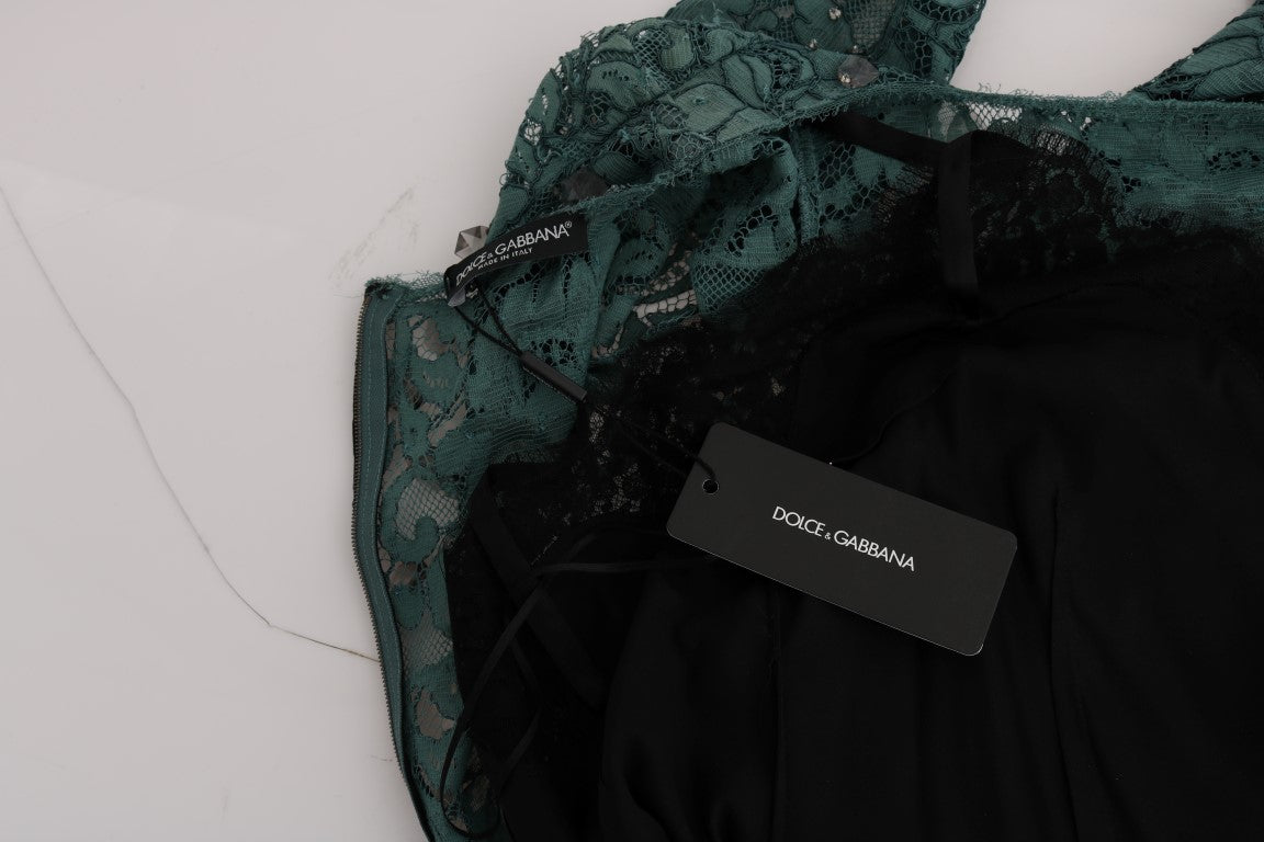 Black lace dress on hanger