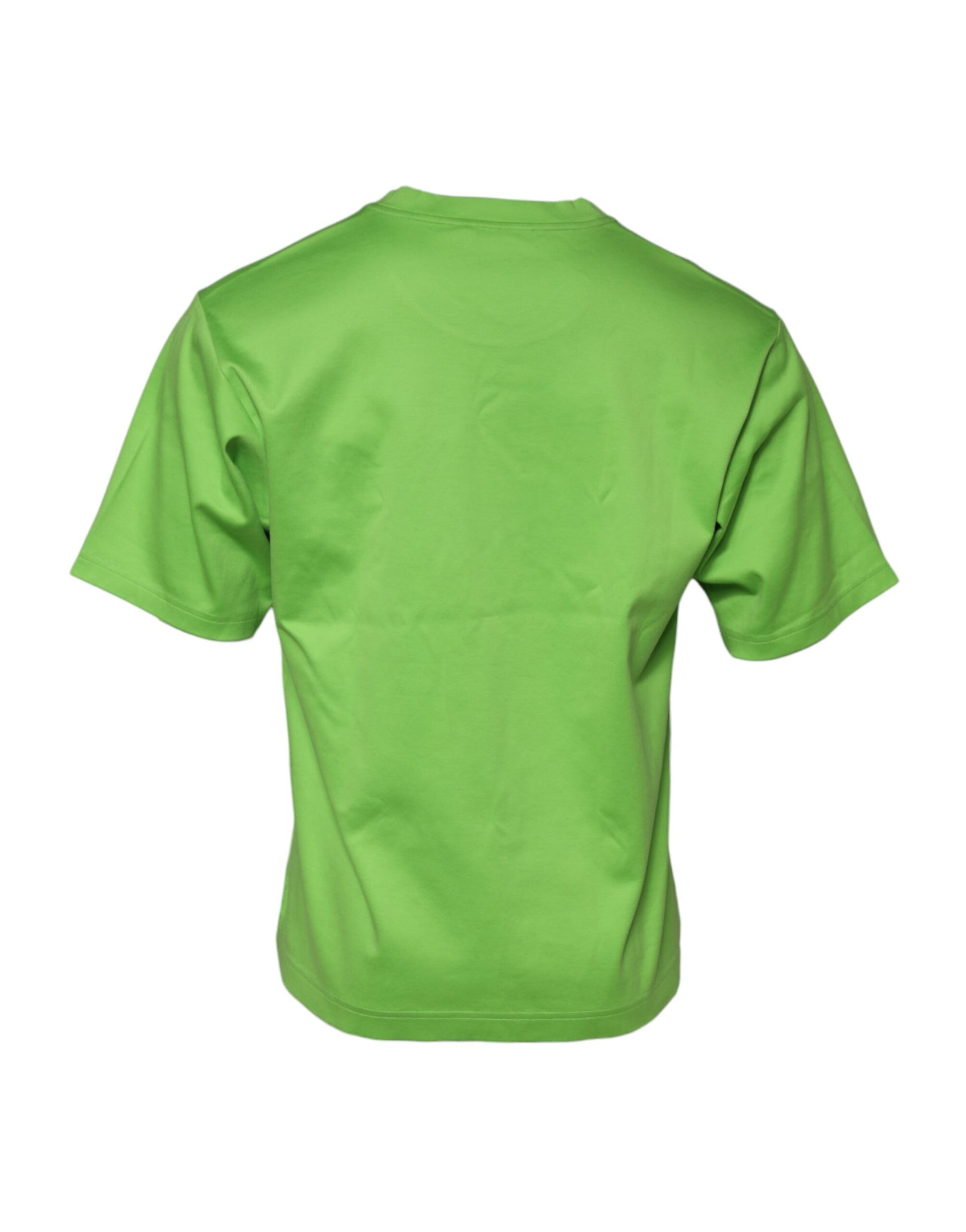 Green short sleeve t-shirt on a hanger