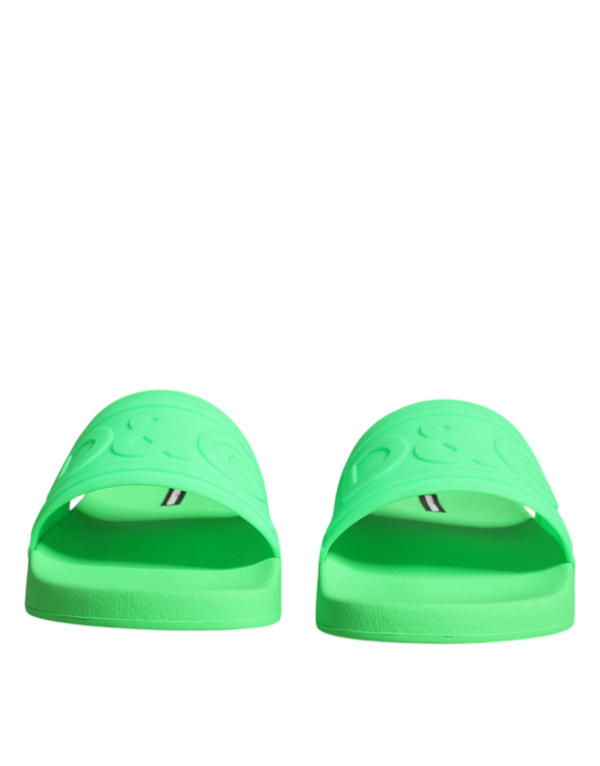 Pair of green flip flops