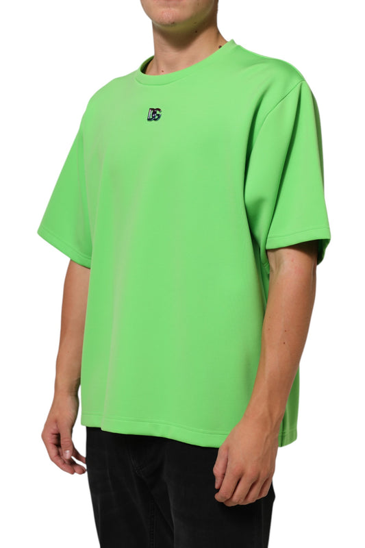 Man wearing green shirt