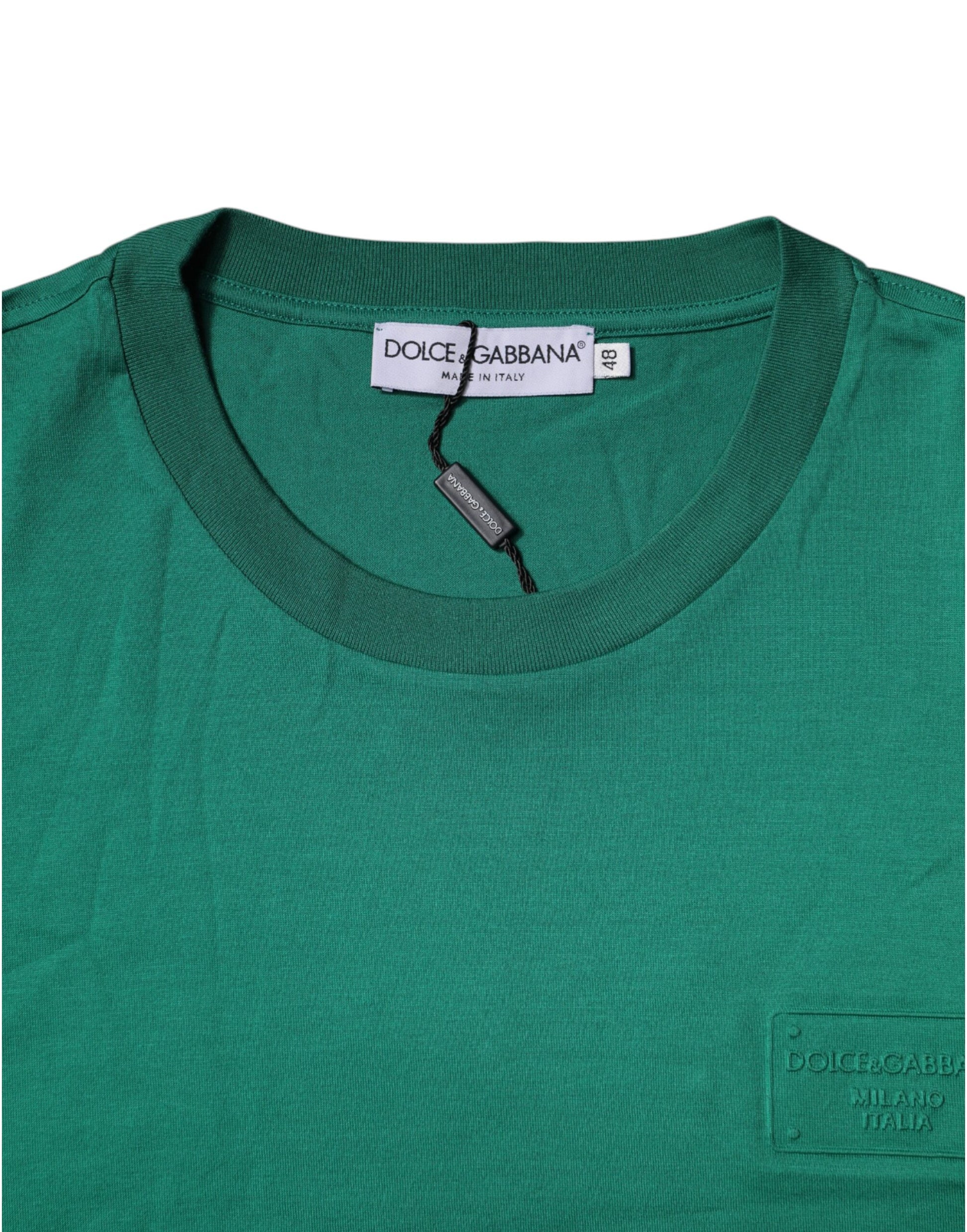 Green t-shirt on hanger