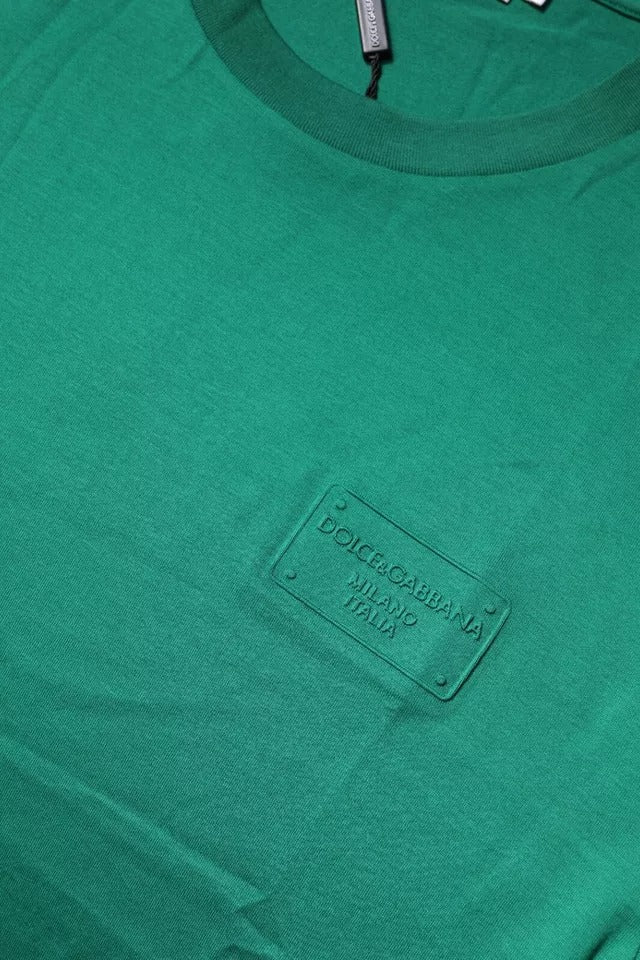 Green t-shirt on hanger