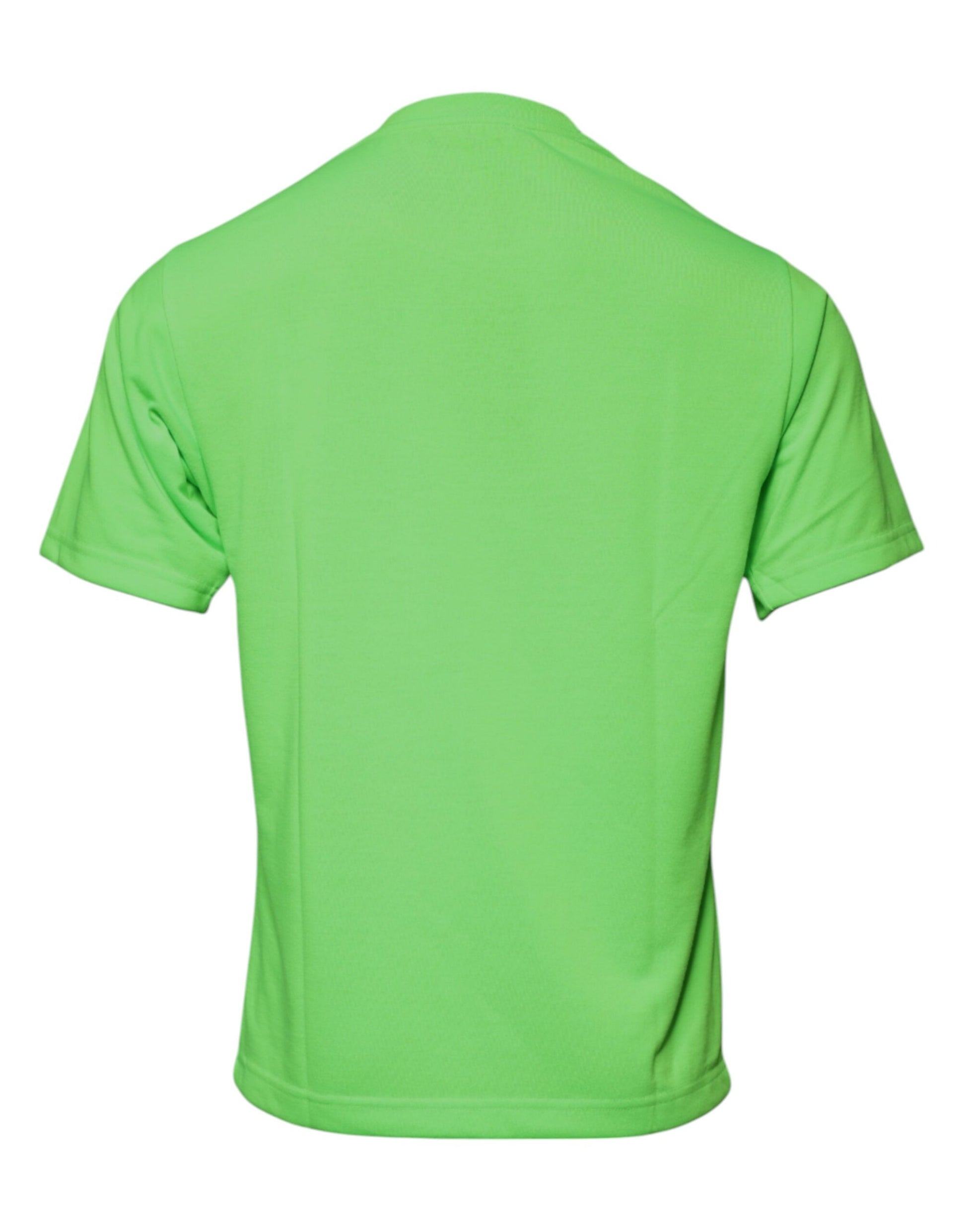 Green short sleeve shirt on hanger