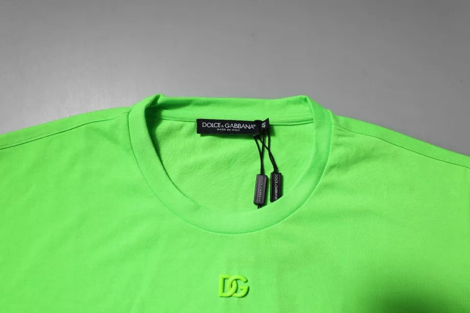 Green t-shirt on hanger