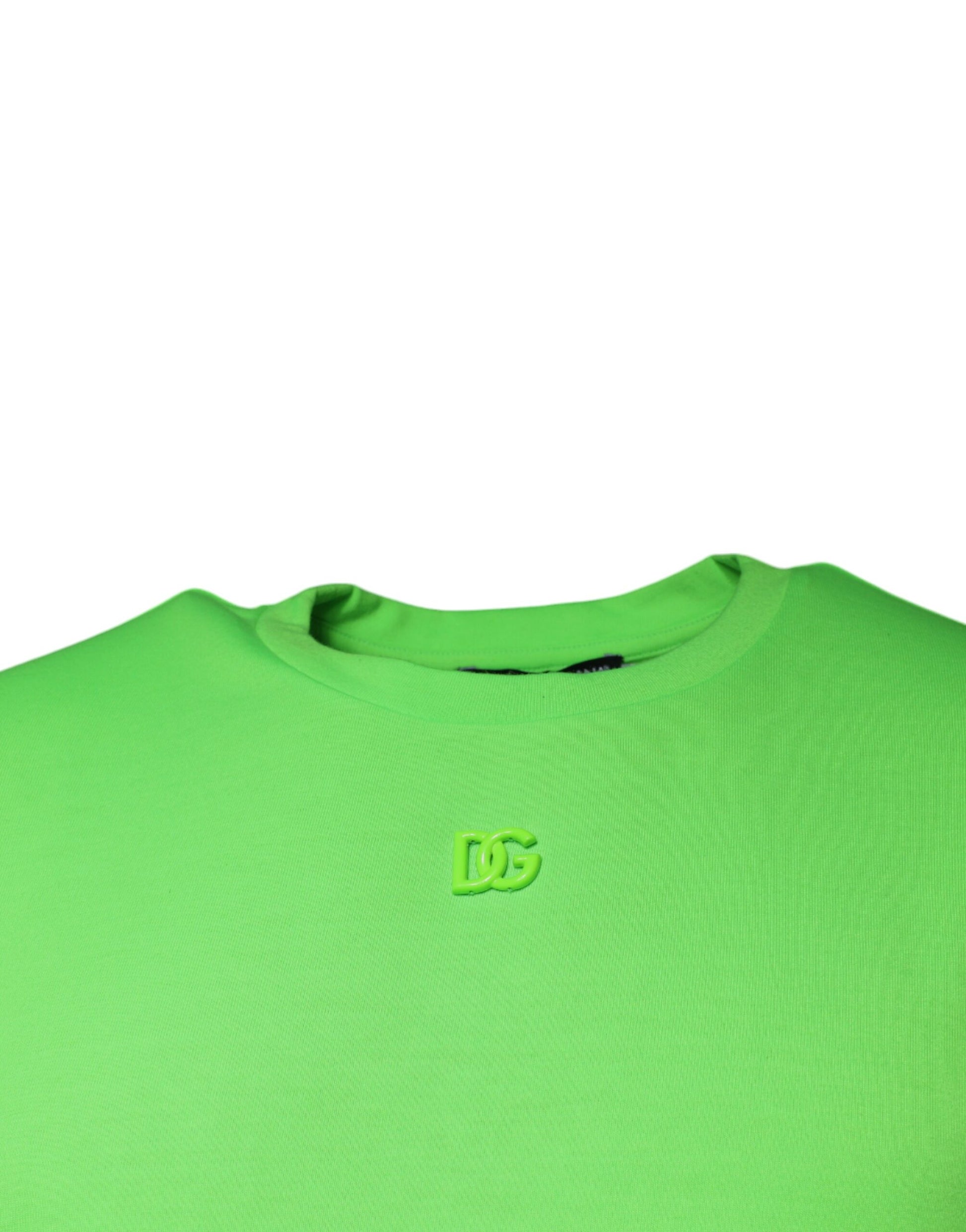 Green shirt with black collar