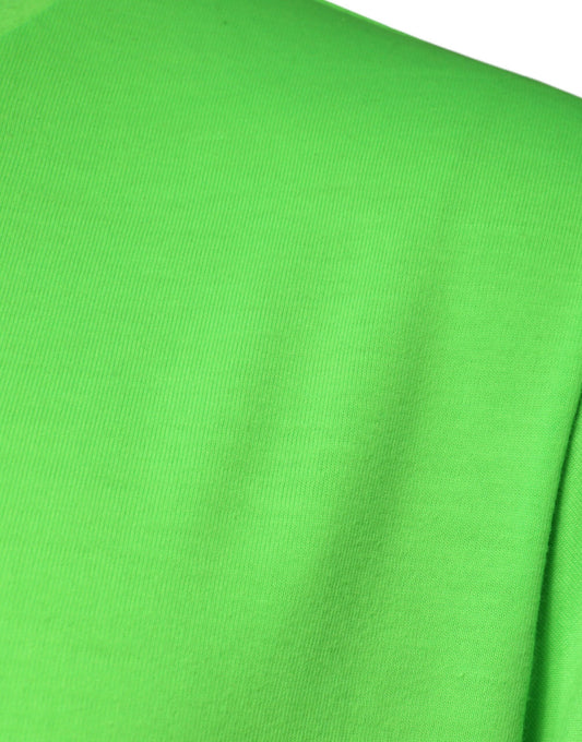 Green fabric with a smooth texture