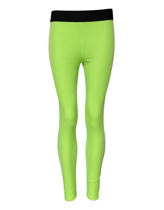 A pair of green leggings