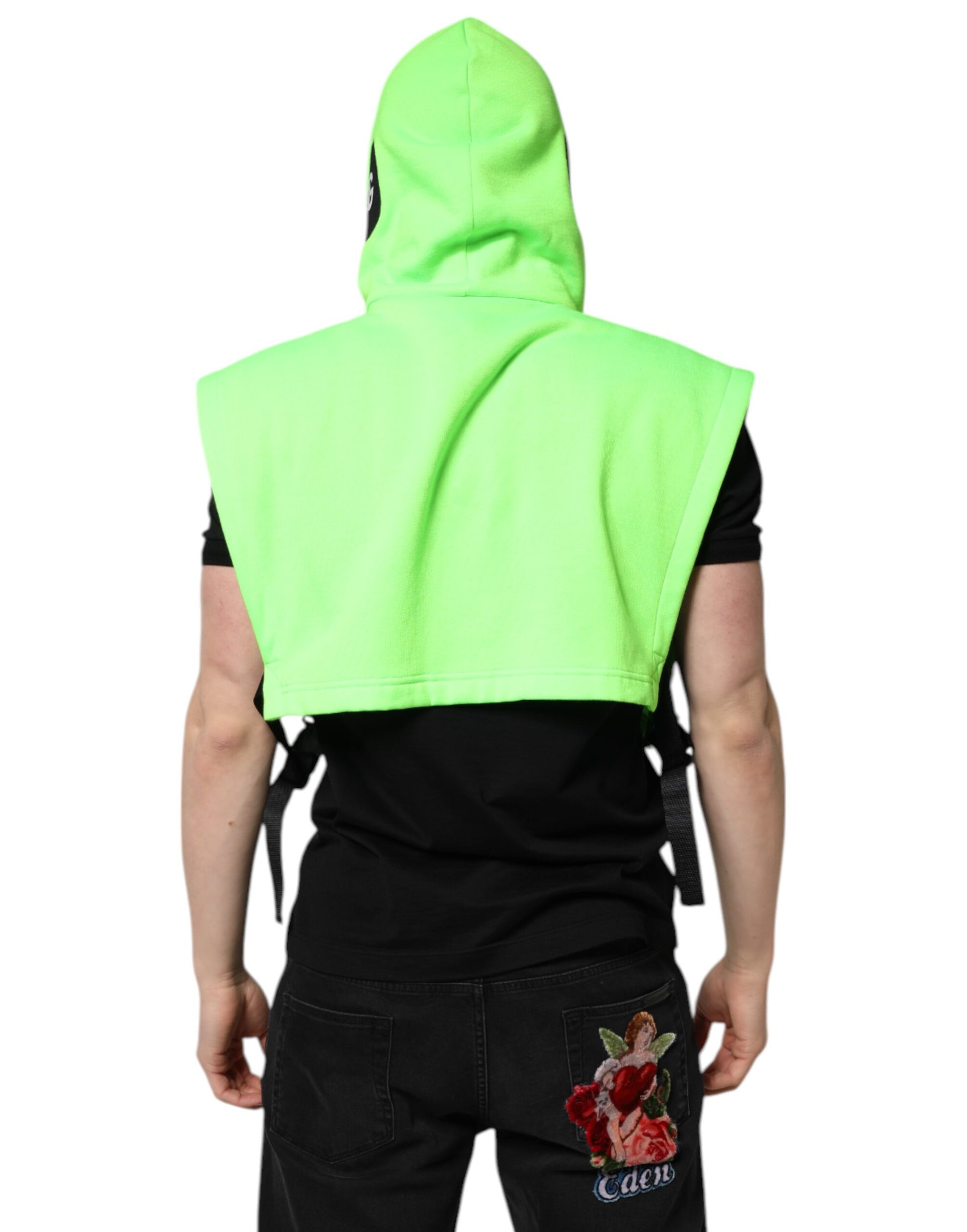 Bright yellow vest worn by a person