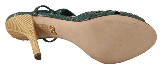 Pair of women's shoes with stiletto heels and embellishments