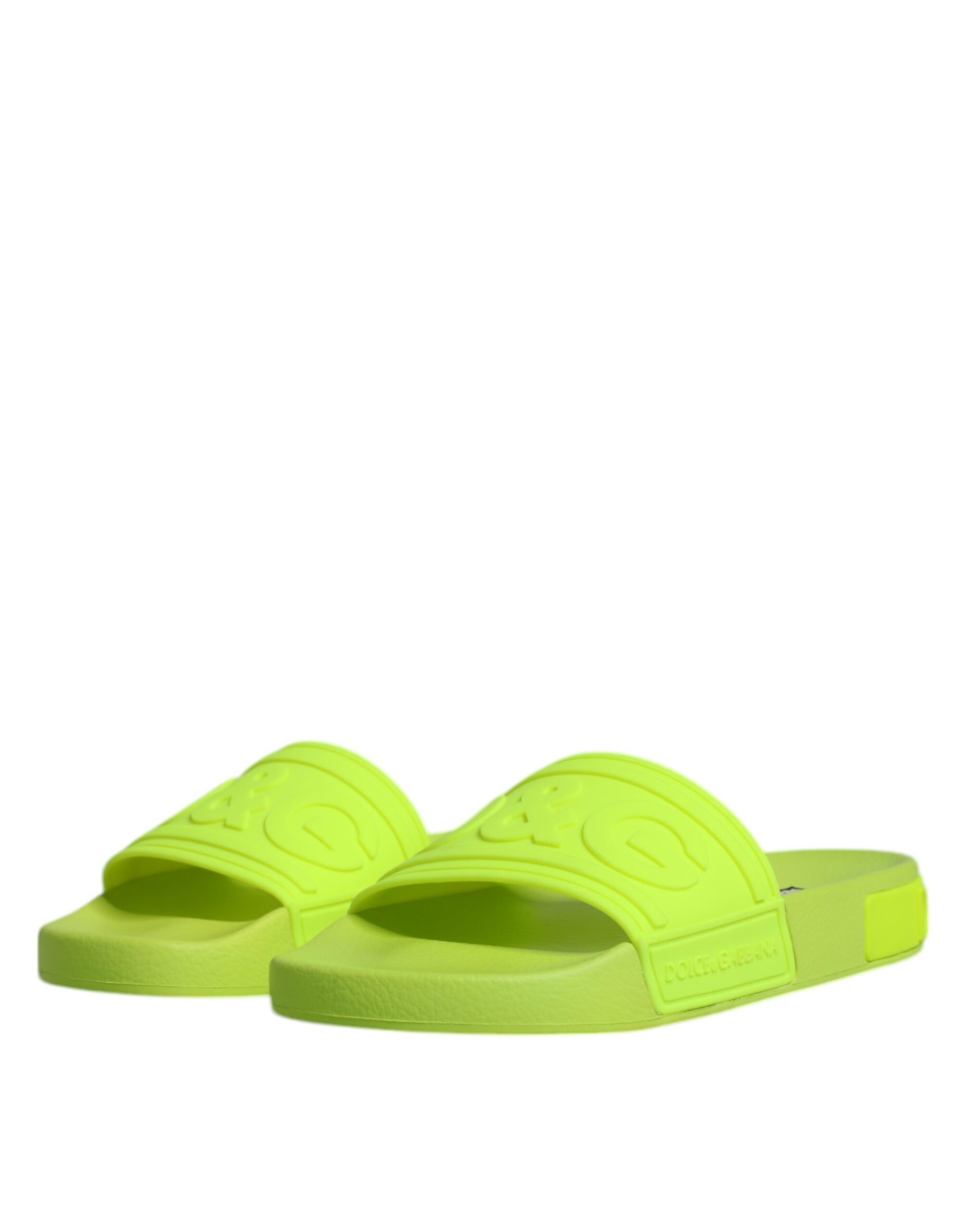 Yellow flip flops on a white background