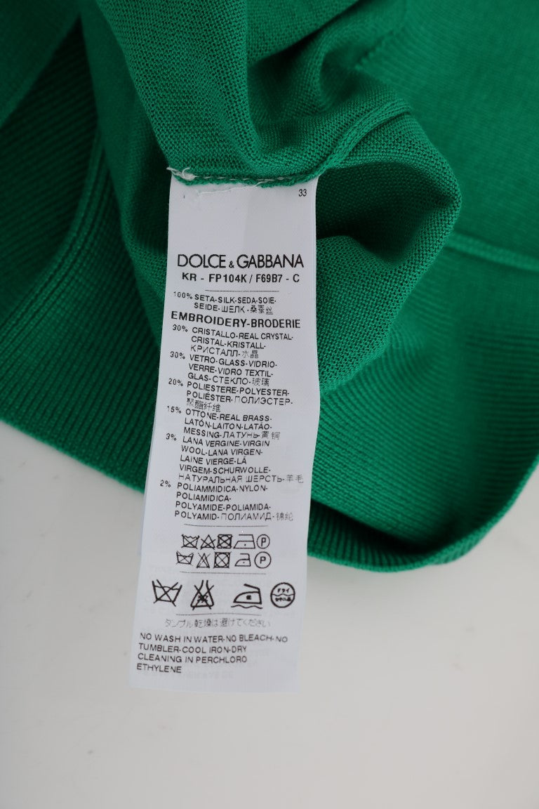 Green fabric with white tag