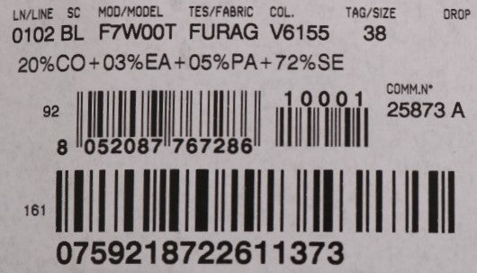 Barcode on a product label
