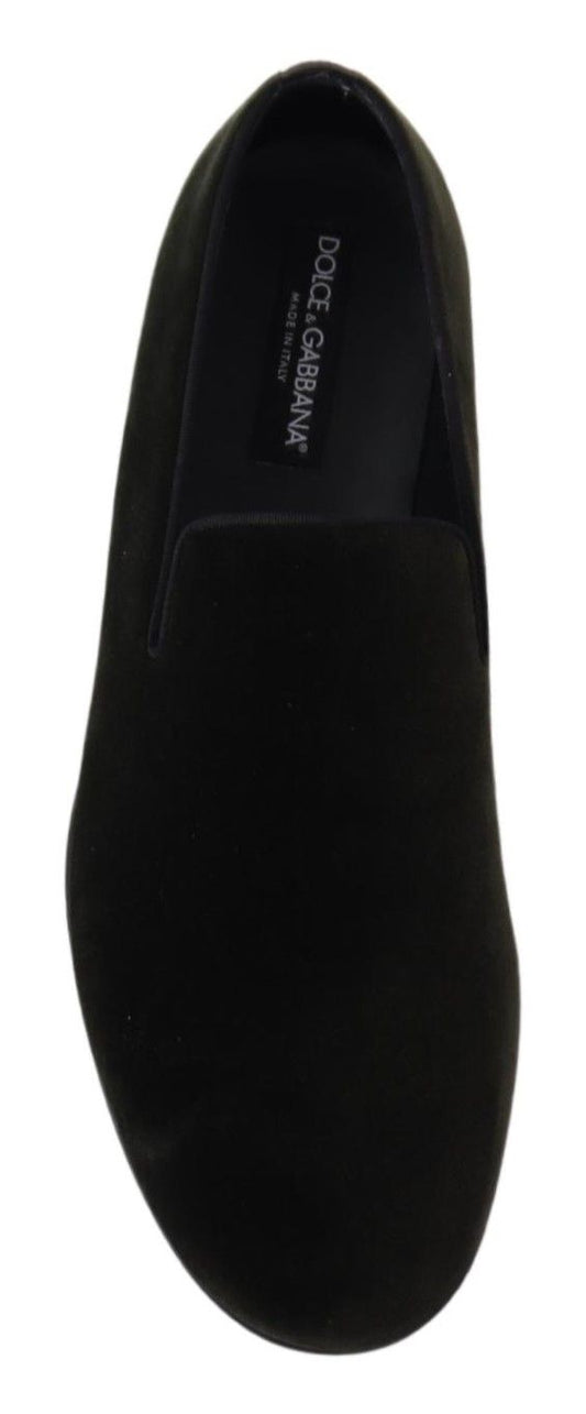 Black loafer shoes with elastic panels for easy slip on and off
