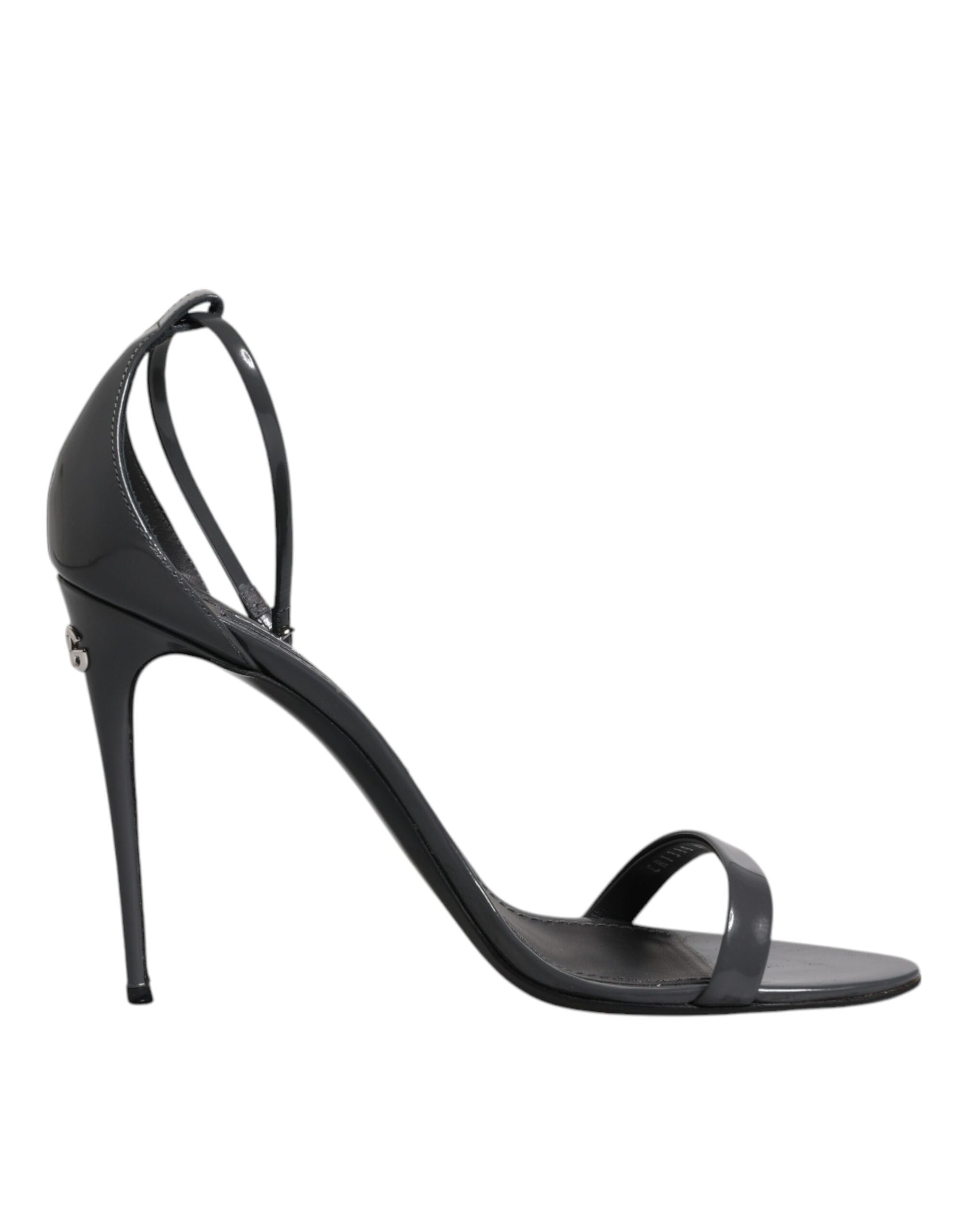 Black high heel shoe with ankle strap