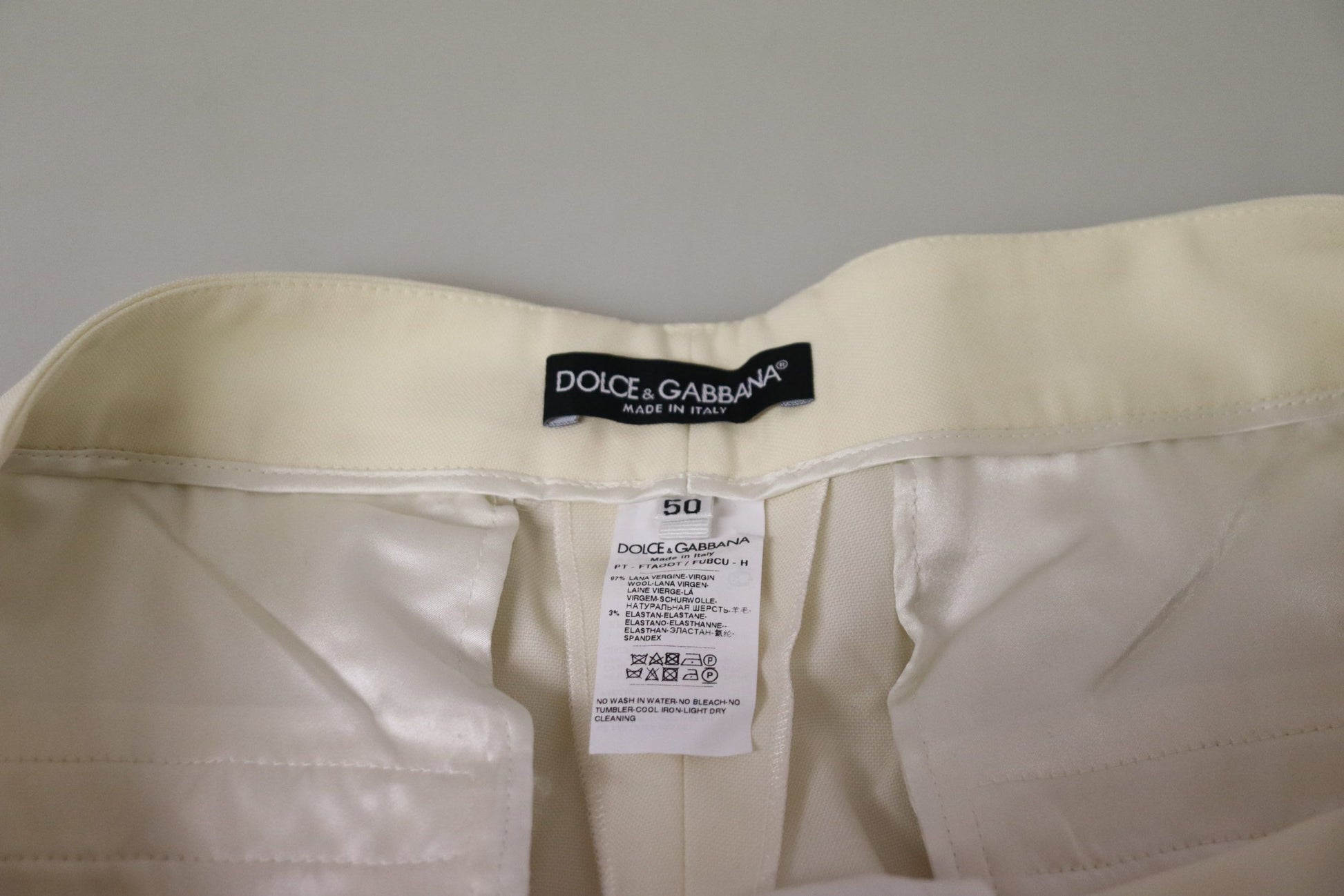 White bra with black label on front