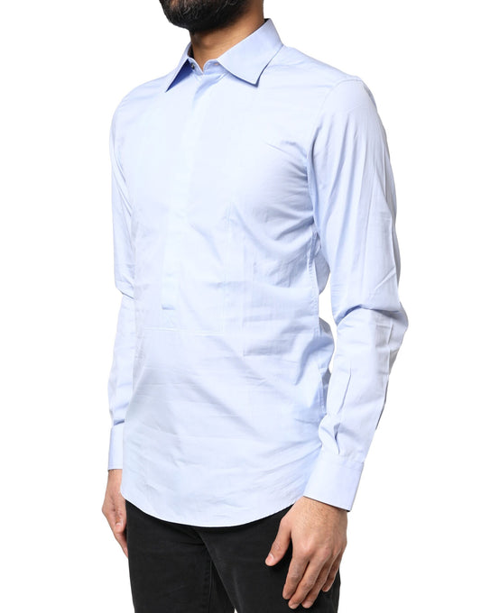 A light blue cotton long sleeve dress shirt from Dolce & Gabbana