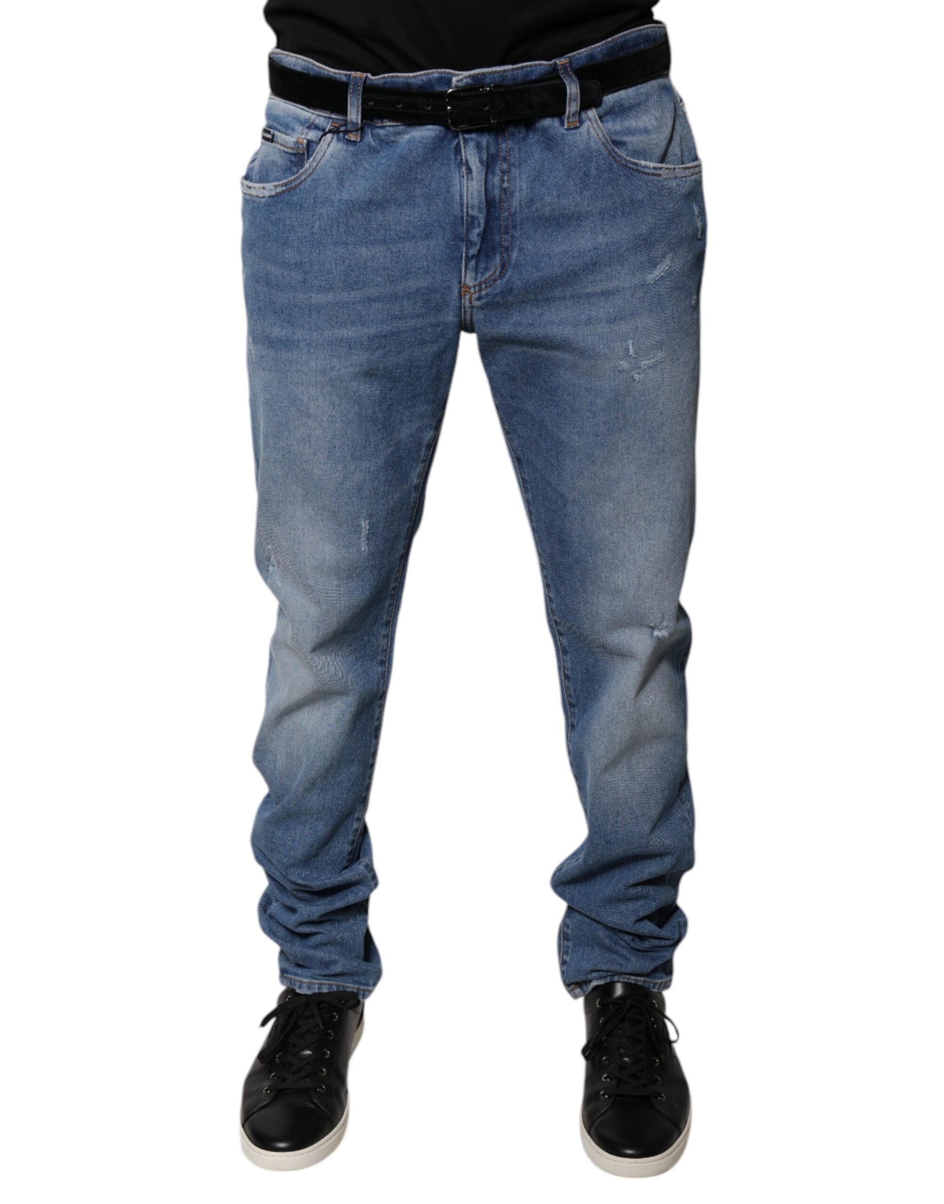 Pair of blue jeans on a mannequin