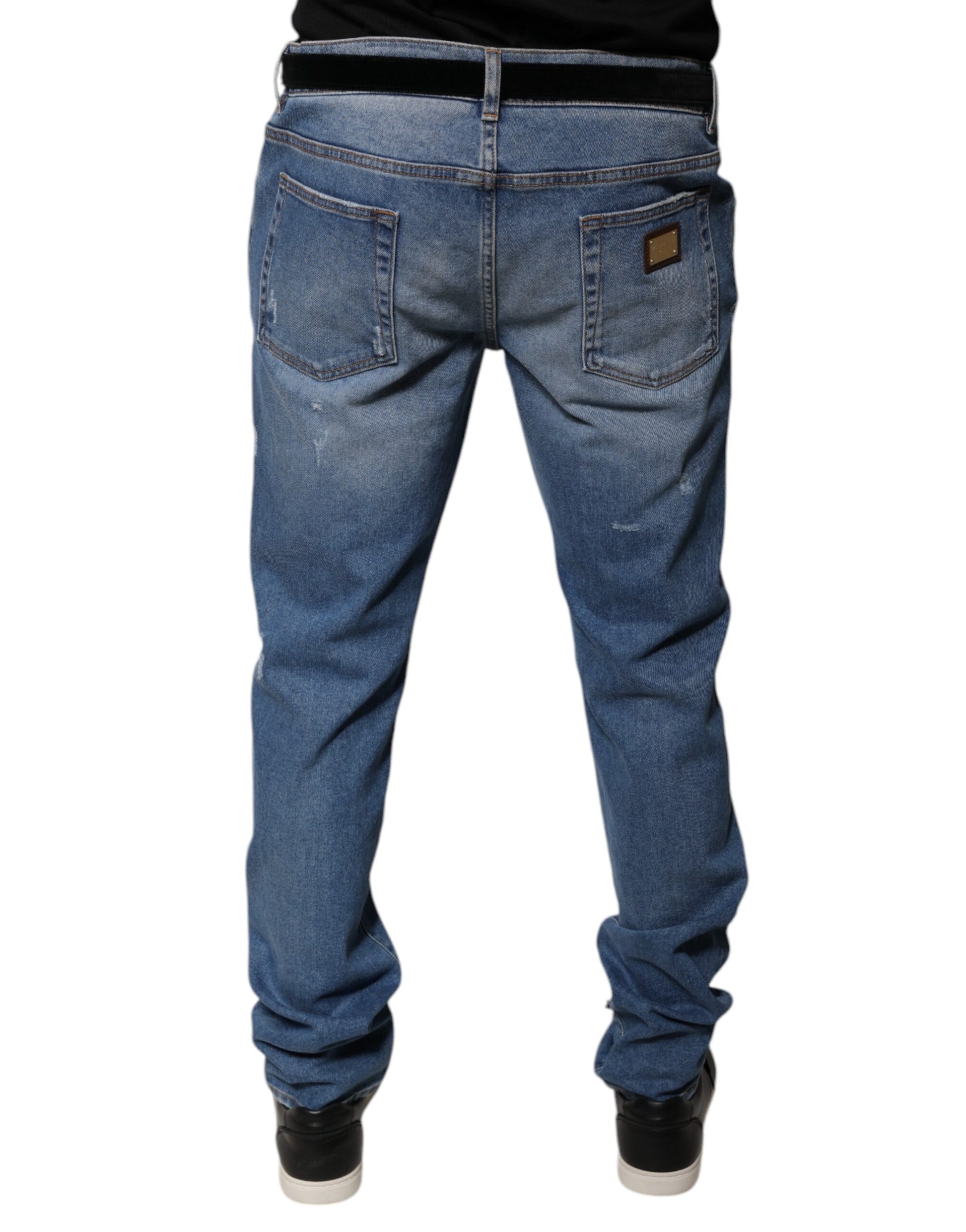 Pair of blue jeans on a mannequin