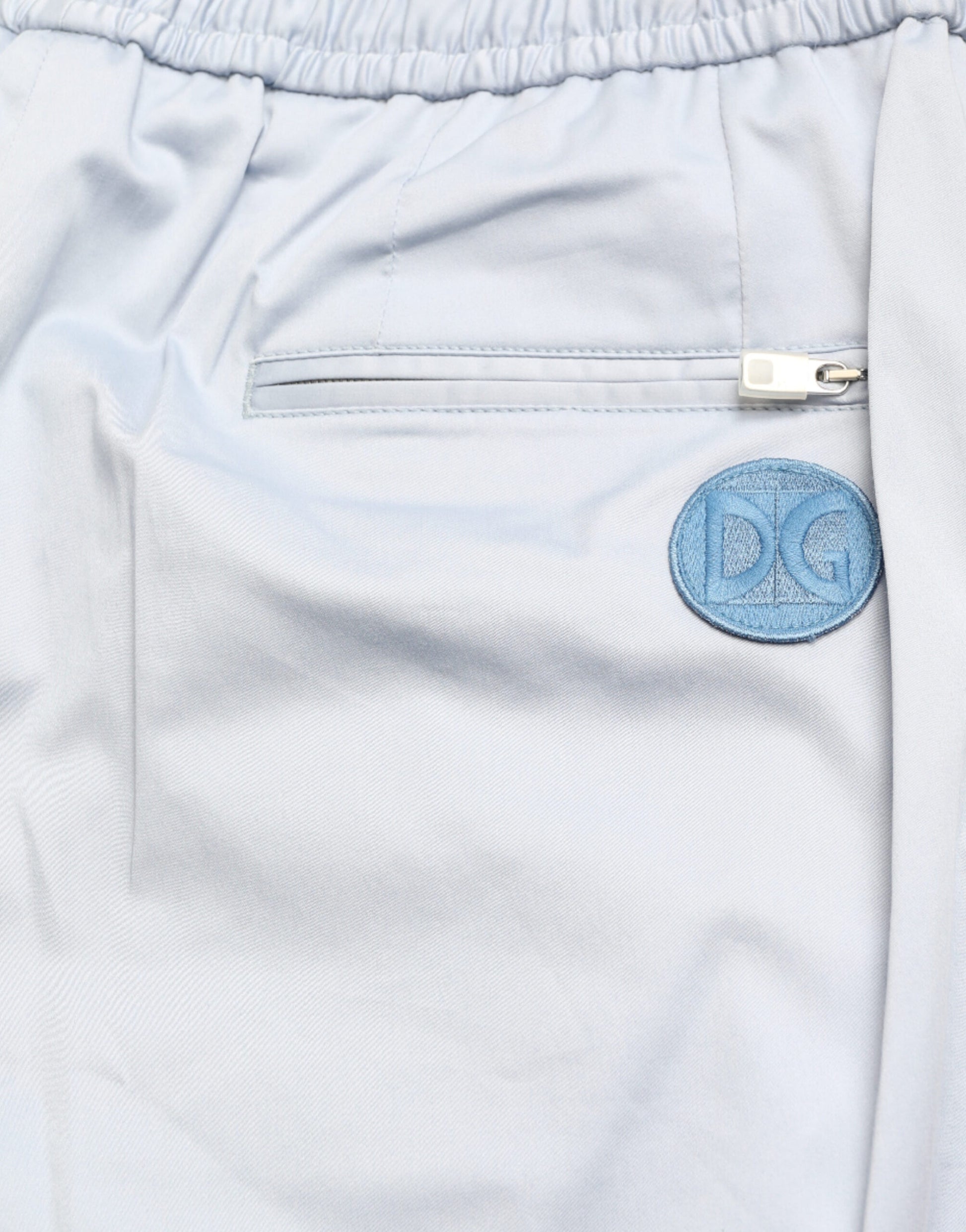 Blue pants with white stripe down side