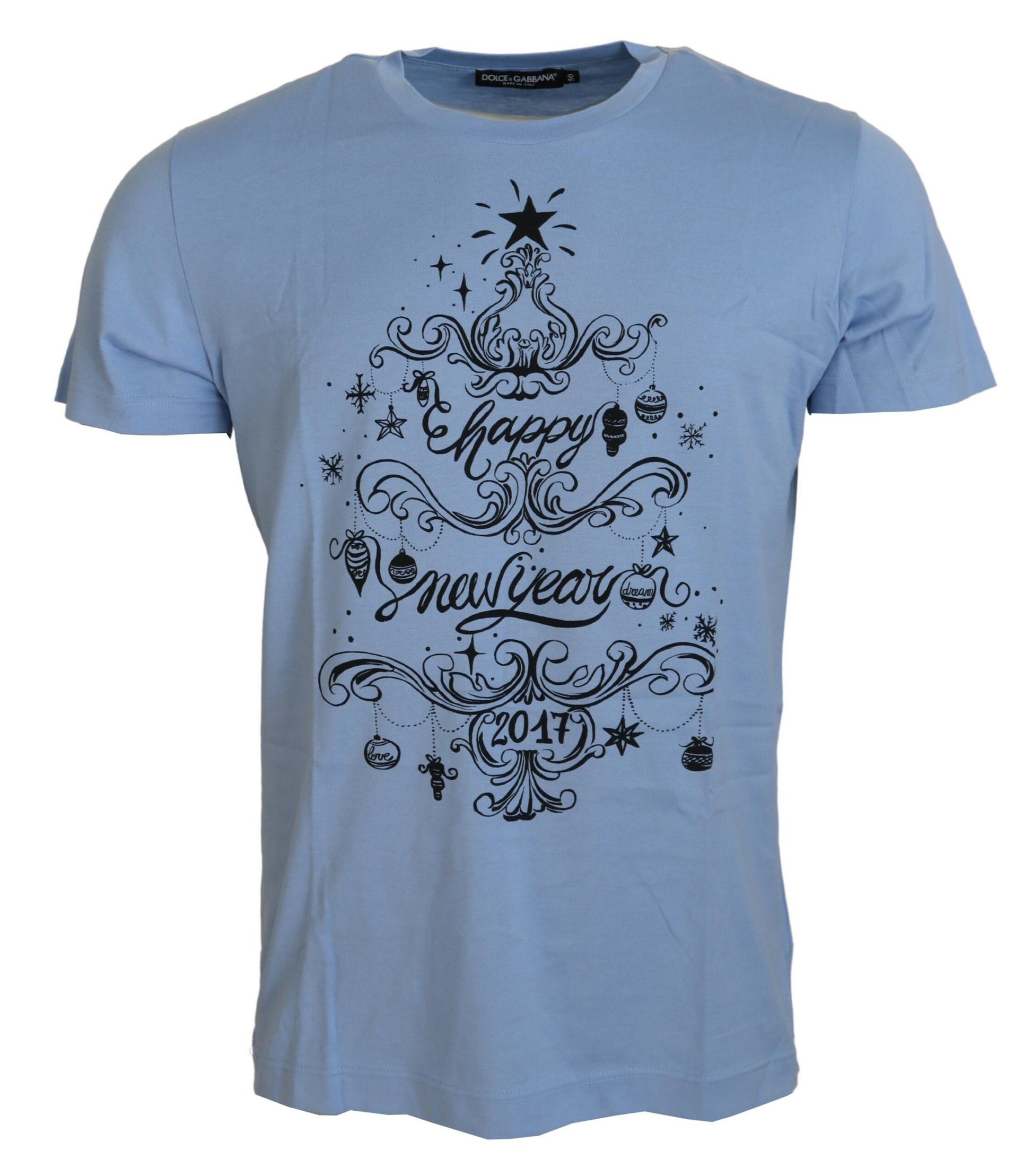 Blue shirt with Christmas design