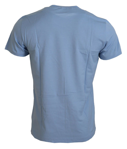 Blue t-shirt on a hanger