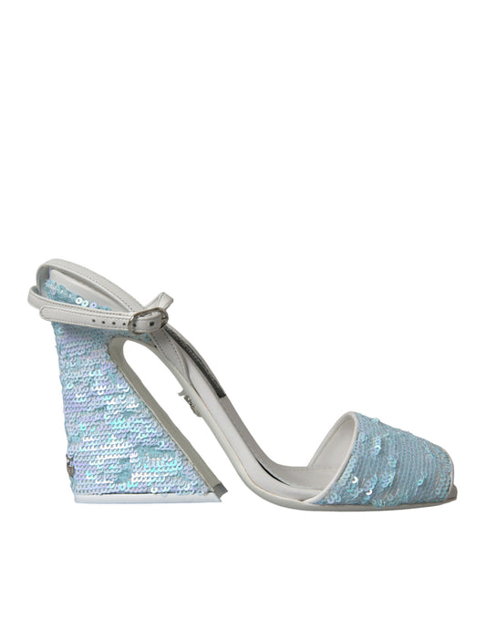 Silver glittery high heel shoe