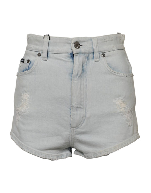 Pair of distressed denim shorts