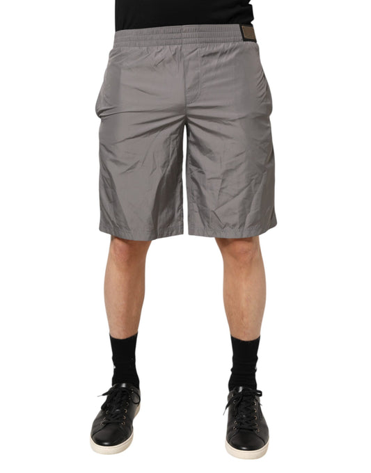 Grey athletic shorts on a man