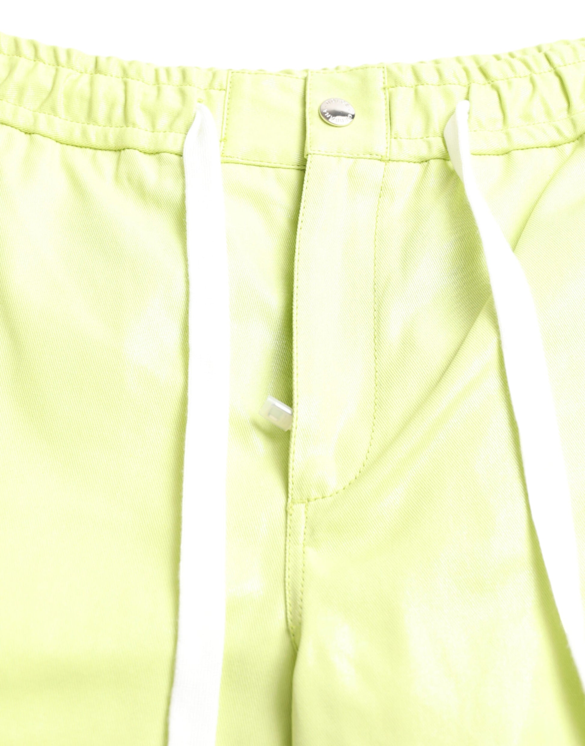 Yellow shorts with white stripe on side