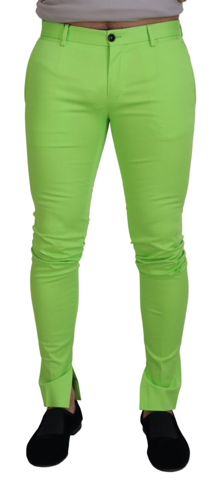 Bright yellow pants on a mannequin