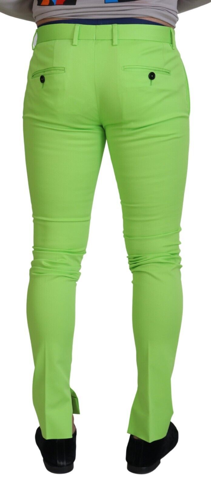 Bright yellow pants on a mannequin