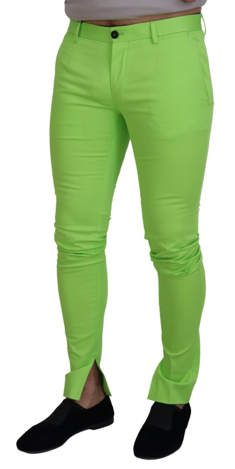 Bright yellow pants on a mannequin