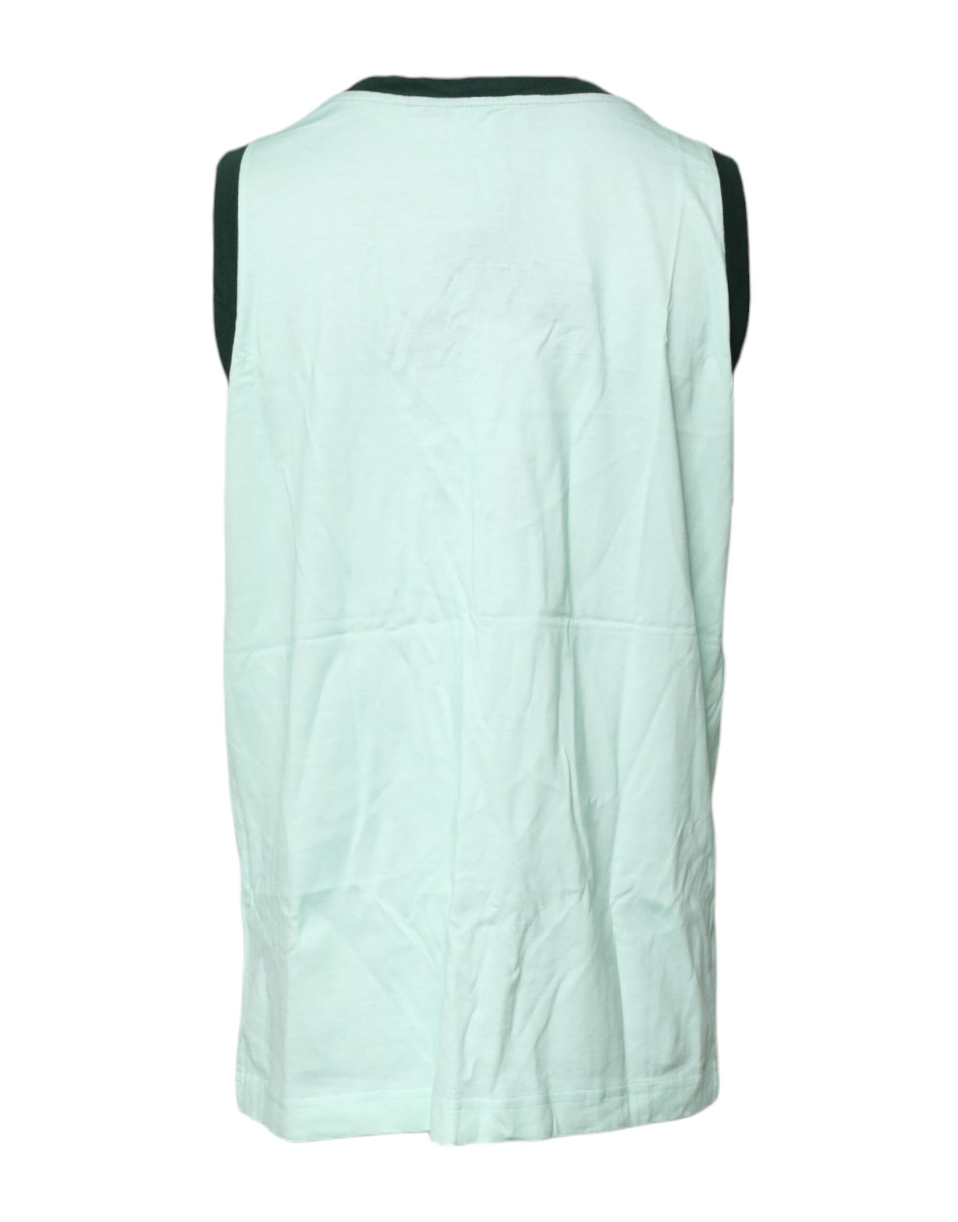 White tank top with black trim