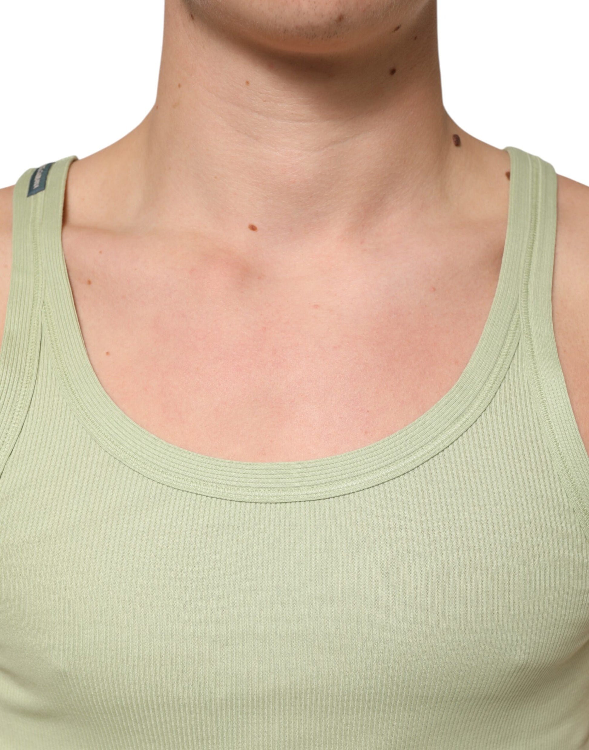 Man wearing a sleeveless shirt
