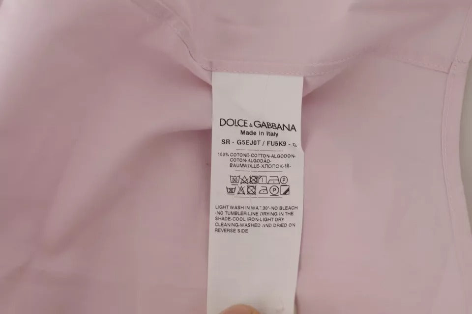 A light pink cotton dress shirt from Dolce & Gabbana