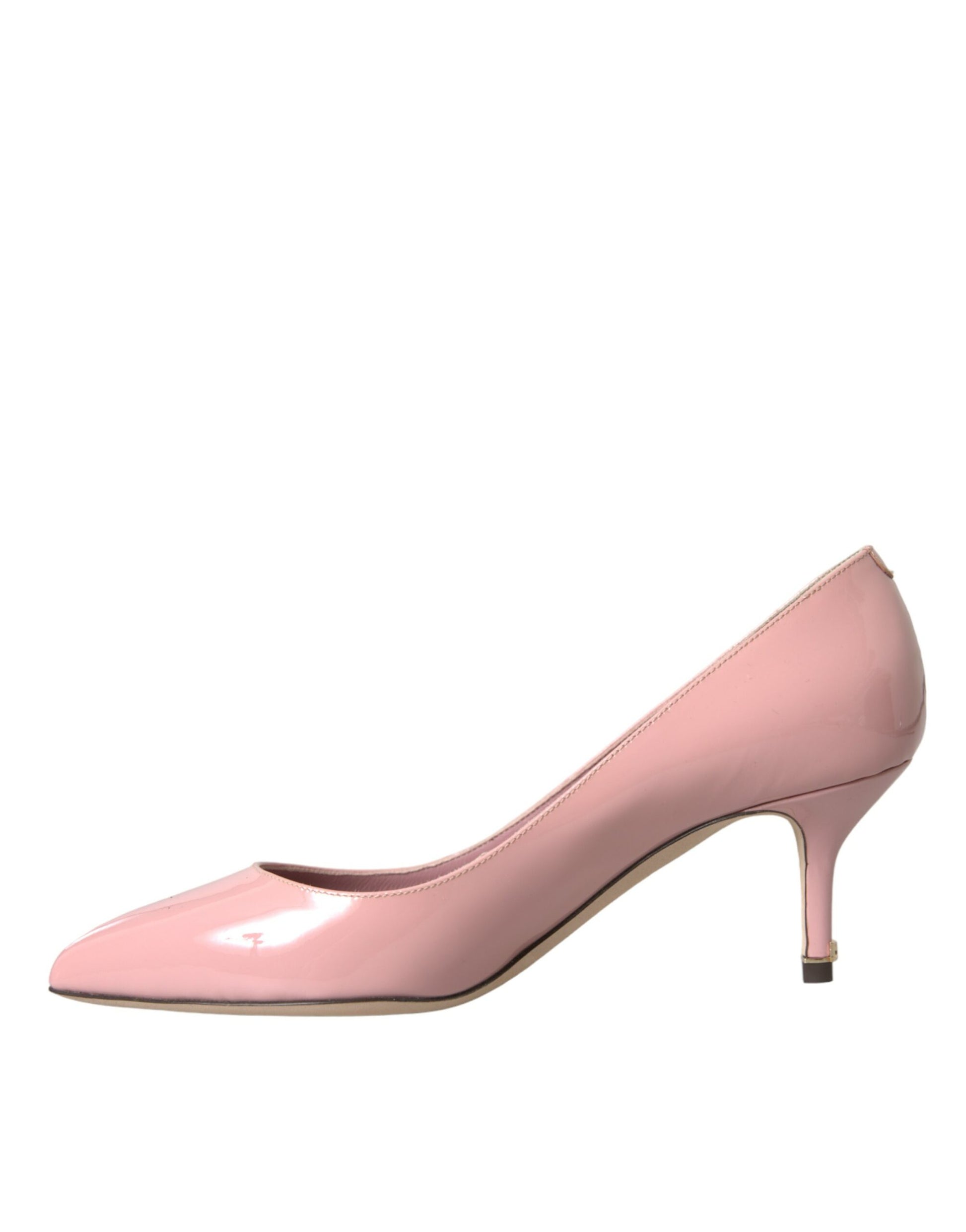 Pink high heel shoe with pointed toe and stiletto heel
