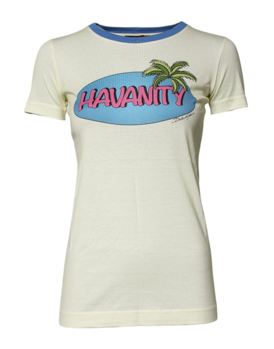 Short sleeved t-shirt with tropical design