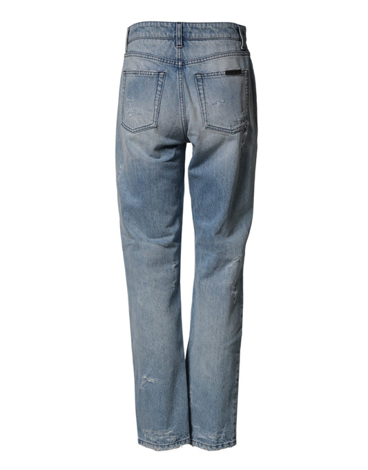 Pair of blue denim jeans
