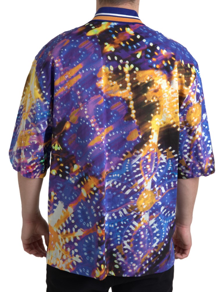Colorful shirt with abstract design on back