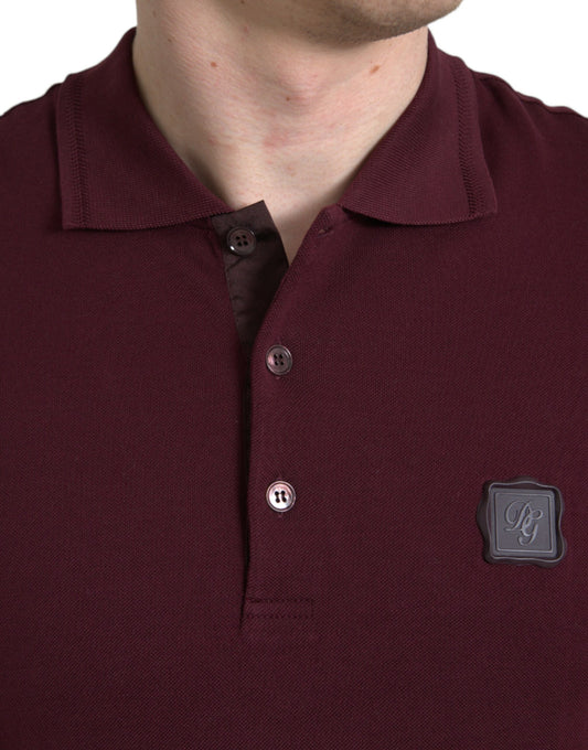 Man wearing polo shirt with logo on left chest