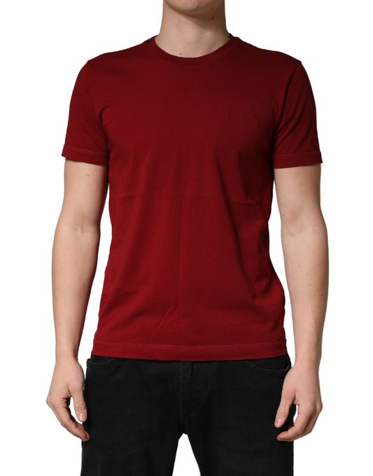 Red short sleeved t-shirt on a mannequin