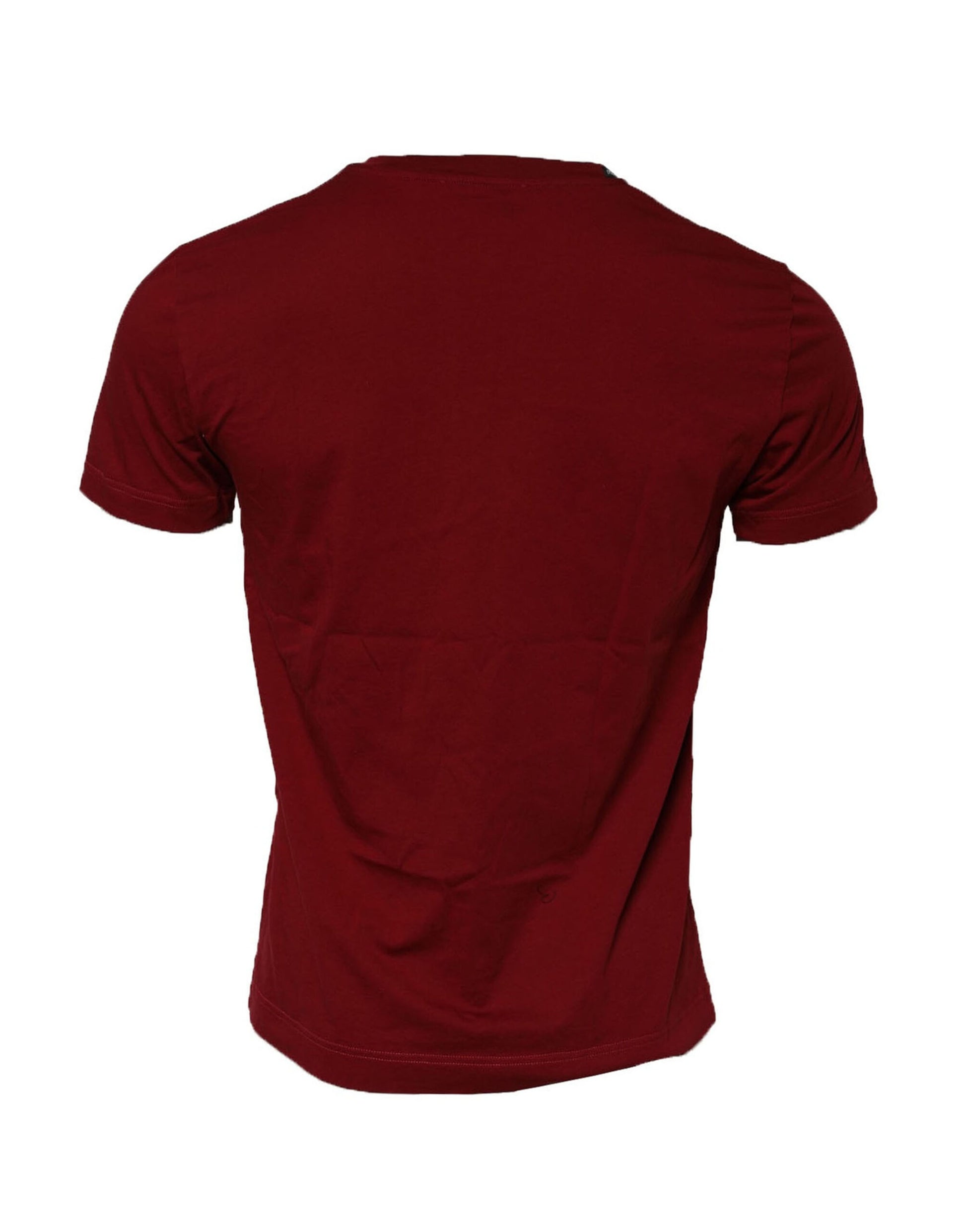 Red short sleeved shirt on a mannequin