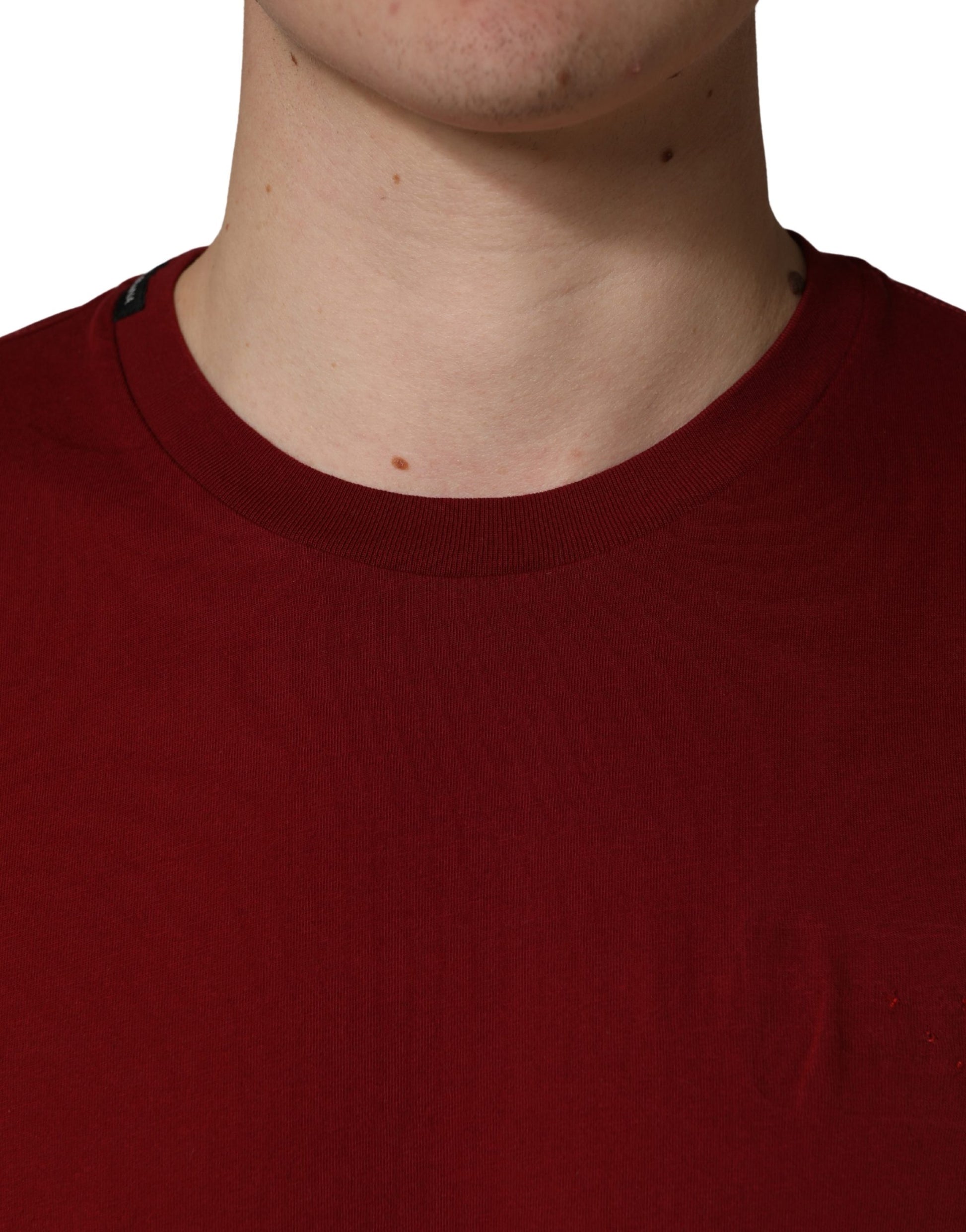 Man wearing red shirt