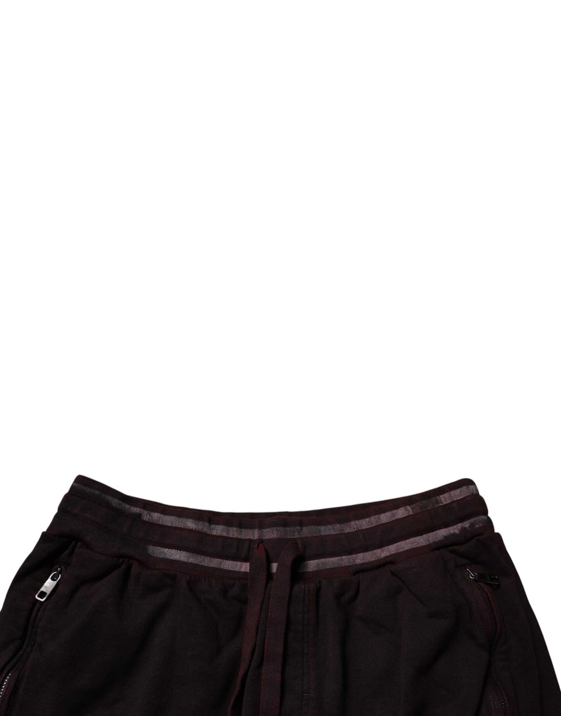 Black athletic shorts with white trim